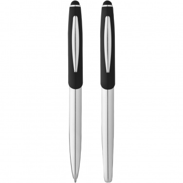 Logotrade promotional giveaway picture of: Geneva stylus ballpoint pen and rollerball pen set